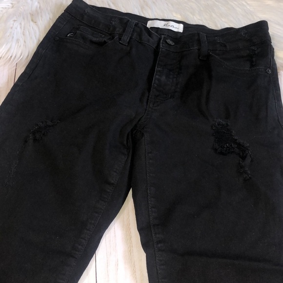 KanCan black distressed jeans size 9/28 EUC - Picture 5 of 12